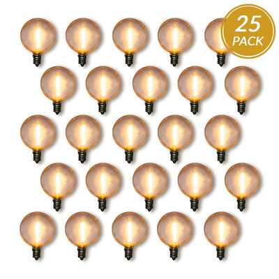 25-Pack LED Filament G40 Globe Shatterproof Light Bulb, Dimmable, 1W,  E12 Candelabra Base - AsianImportStore.com - B2B Wholesale Lighting and Decor