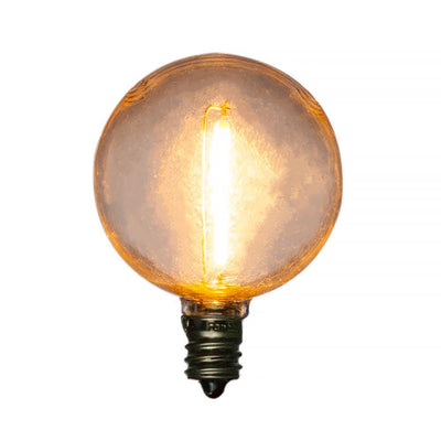 LED Filament G50 Globe Shatterproof Energy Saving Light Bulb, Dimmable, 1W,  E12 Candelabra Base