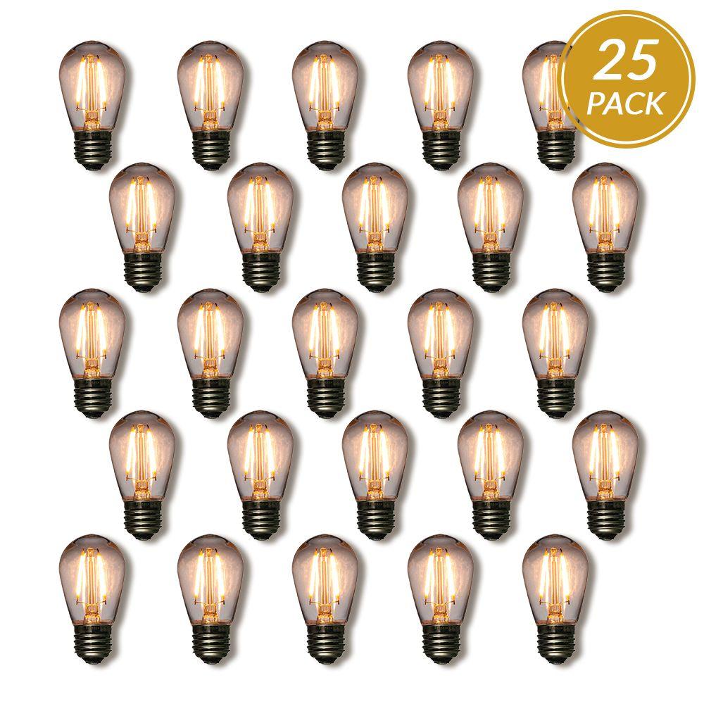 25-Pack LED Filament S14 Shatterproof Light Bulb, Dimmable, 2W,  E26 Medium Base - AsianImportStore.com - B2B Wholesale Lighting and Decor