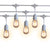 10 Suspended Socket Outdoor Commercial String Light Set, 21 FT White Cord w/ 2-Watt Shatterproof LED Bulbs, Weatherproof SJTW