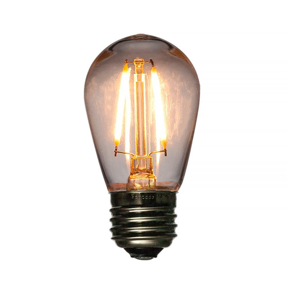 24-Pack LED Filament S14 Shatterproof Light Bulb, Dimmable, 2W,  E26 Medium Base