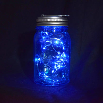 Fantado MoonBright™ BULK PACK (6) LED Mason Jar Lights, Battery Powered for Wide Mouth - Blue (Lid Light Only) - AsianImportStore.com - B2B Wholesale Lighting & Décor since 2002