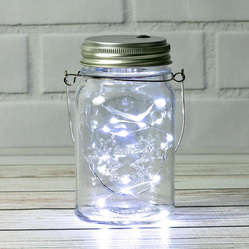 Fantado MoonBright™ BULK PACK (6) LED Mason Jar Lights, Battery Powered for Wide Mouth - Cool White (Lid Lights Only)