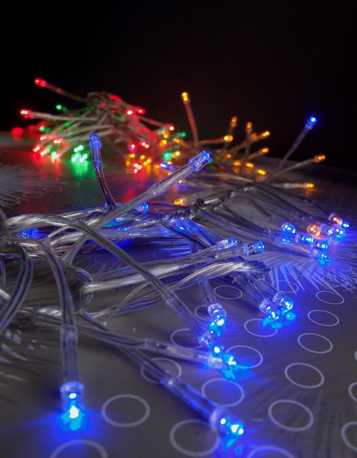 125 Indoor/Dry Outdoor Multicolor RGB LED Mini String Lights, 8.5FT Clear Cord - AsianImportStore.com - B2B Wholesale Lighting and Decor
