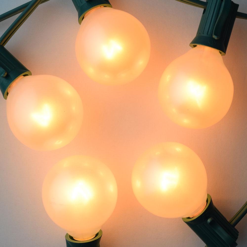 Replacement Transparent Pearl White 7-Watt Incandescent G40 Globe Light Bulbs, E12 Candelabra Base (25 PACK) - AsianImportStore.com - B2B Wholesale Lighting and Decor