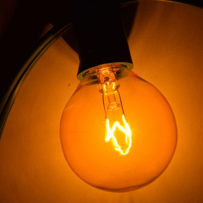 Replacement Transparent Yellow 7-Watt Incandescent G40 Globe Light Bulbs, E12 Candelabra Base (25 PACK) - AsianImportStore.com - B2B Wholesale Lighting and Decor