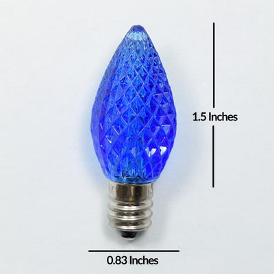 Replacement Multi-Color RGB 3 LED C7 Faceted Christmas Light Bulbs, E12 Candelabra Base (25 PACK) - AsianImportStore.com - B2B Wholesale Lighting and Decor
