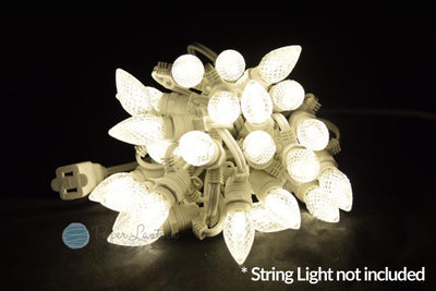 Replacement Warm White 5 LED C9 Faceted Christmas Light Bulbs, E17 Base (25 PACK) - AsianImportStore.com - B2B Wholesale Lighting and Decor