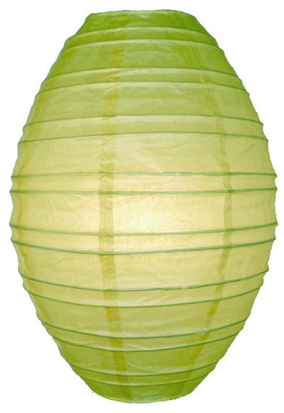 Light Lime Kawaii Unique Oval Egg Shaped Paper Lantern, 10-inch x 14-inch - AsianImportStore.com - B2B Wholesale Lighting and Decor