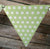 (Discontinued) (100 PACK) Light Lime Mix Pattern Triangle Flag Pennant Banner (11FT)