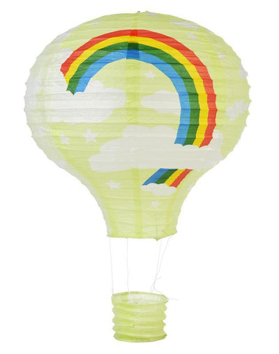 BLOWOUT (100 PACK) Light Lime Rainbow Hot Air Balloon Paper Lantern