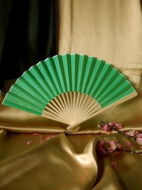 BULK PACK (50) 9" Light Lime Green Silk Hand Fans for Weddings - AsianImportStore.com - B2B Wholesale Lighting and Decor