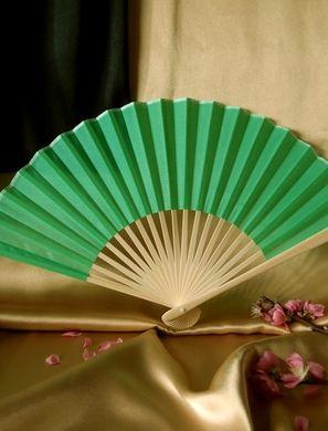 BULK PACK (50) 9" Light Lime Green Silk Hand Fans for Weddings - AsianImportStore.com - B2B Wholesale Lighting and Decor