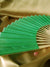 BULK PACK (50) 9" Light Lime Green Silk Hand Fans for Weddings - AsianImportStore.com - B2B Wholesale Lighting and Decor