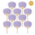 9" Lavender Paddle Paper Hand Fans for Weddings (10 Pack) - AsianImportStore.com - B2B Wholesale Lighting and Decor