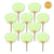 9" Light Lime Green Paddle Paper Hand Fans for Weddings (10 Pack) - AsianImportStore.com - B2B Wholesale Lighting and Decor