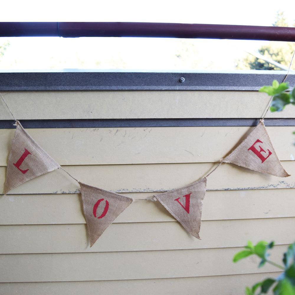 Love Burlap Triangle Flag Pennant Banner (5 Ft) (100 PACK) - AsianImportStore.com - B2B Wholesale Lighting and Décor