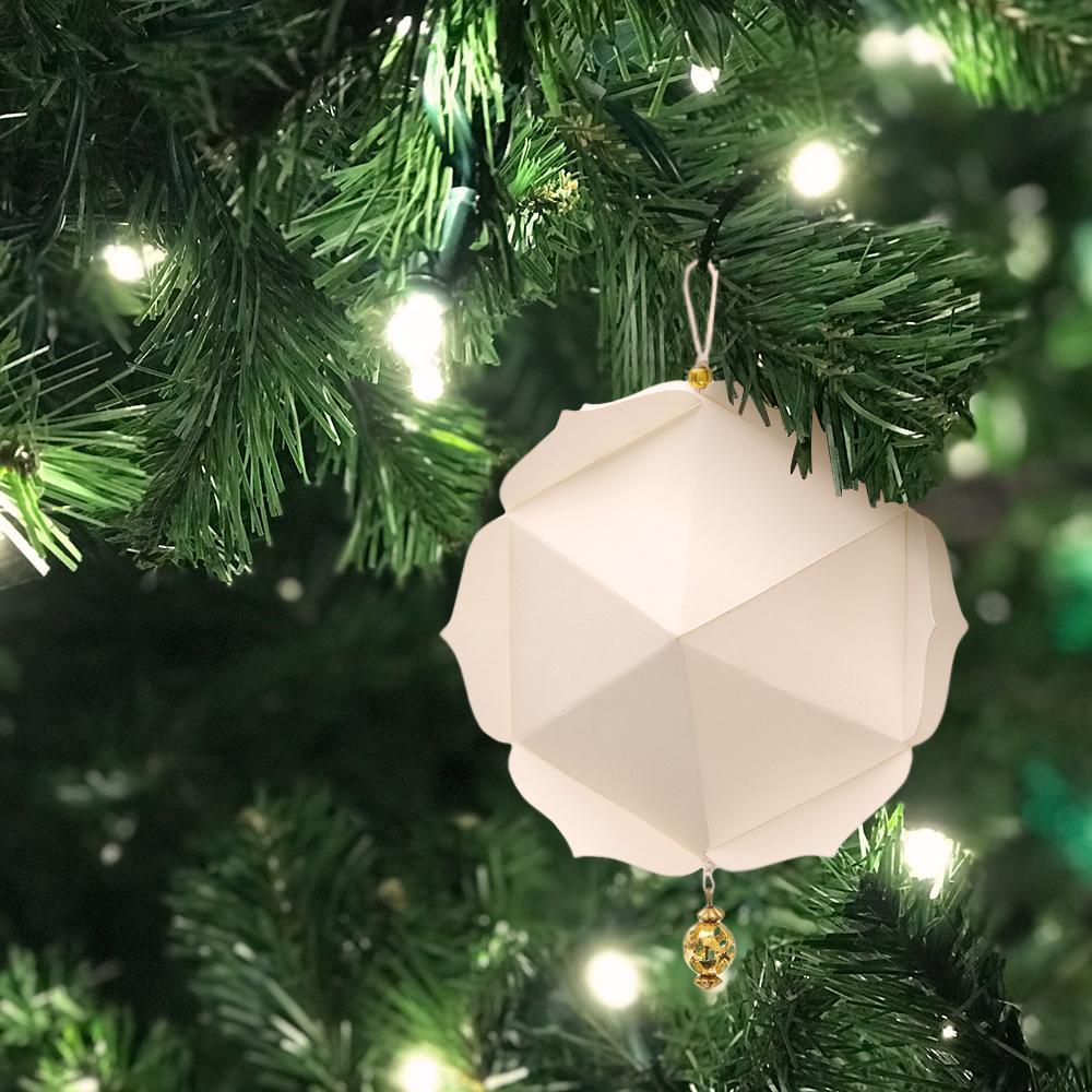 (Discontinued) (20 PACK) 4" White Luca Design Hexagon Origami Ornament Christmas Decoration