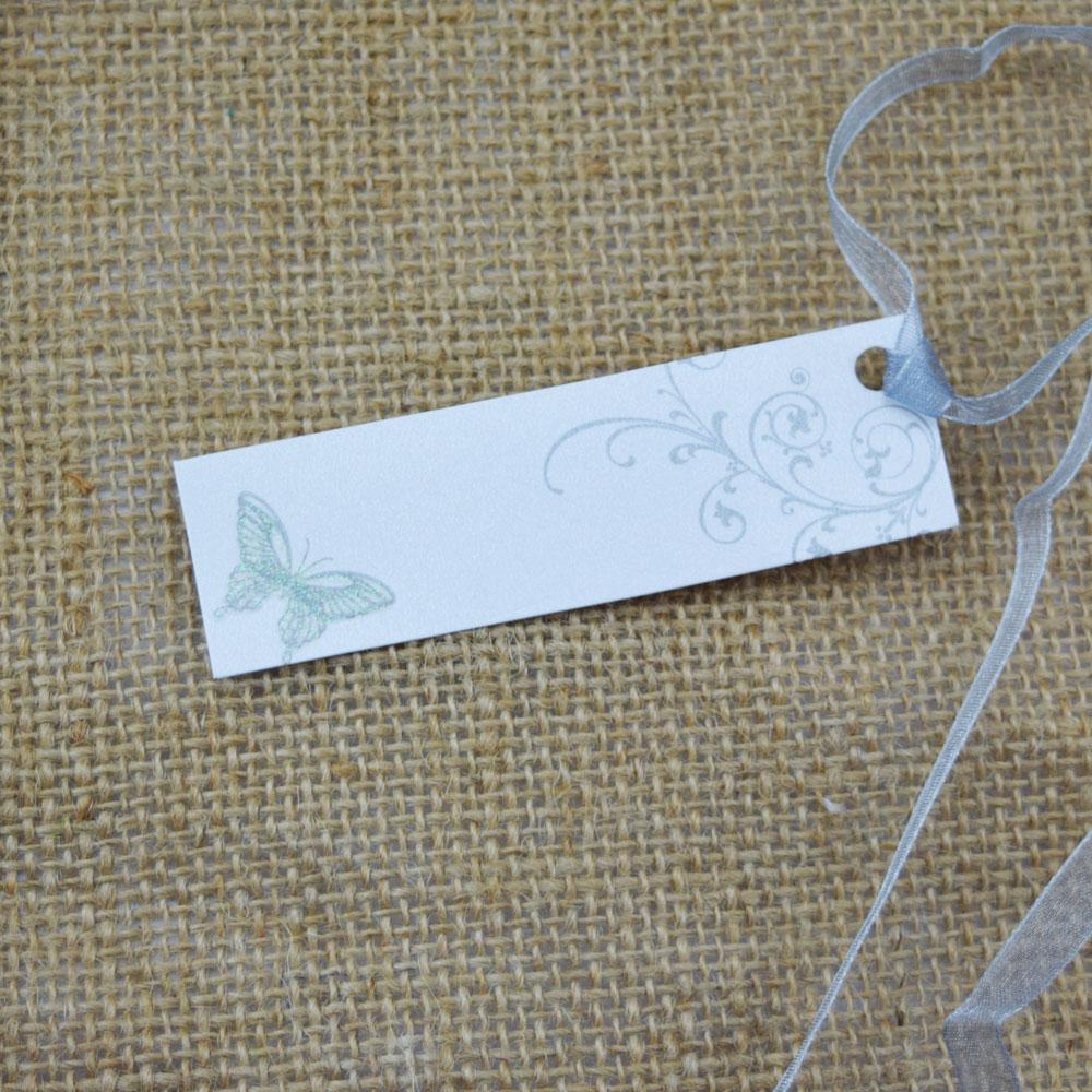  Luxury Wedding Butterfly Glitter Favor Tags w/ Organza Ribbon (12-PACK) - AsianImportStore.com - B2B Wholesale Lighting and Decor