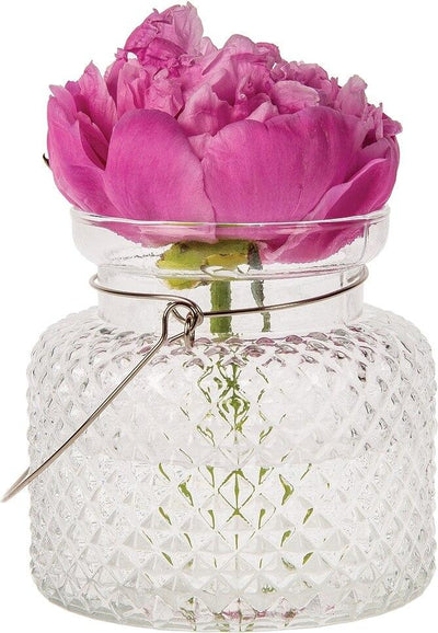 (Discontinued) (20 PACK) Marion Clear Hanging Mason Jar Candle Holder and Vase