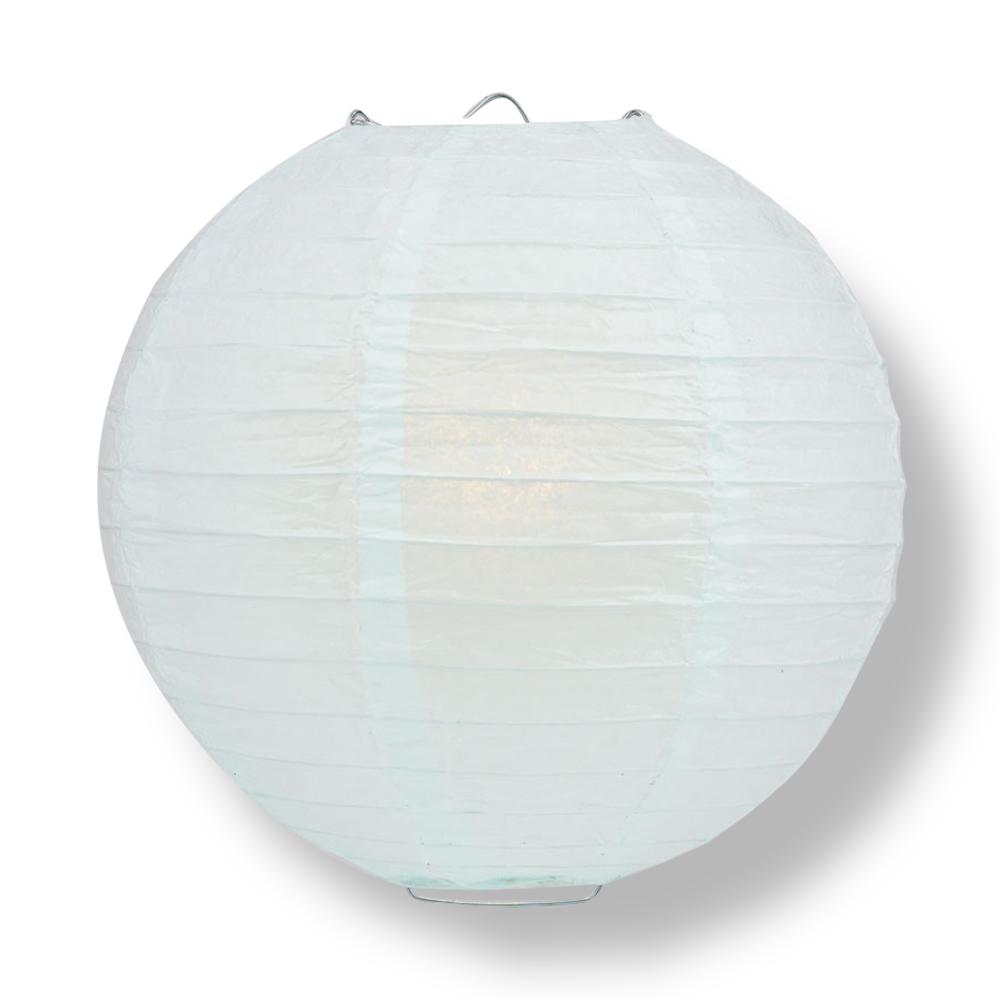 10" Arctic Spa Blue Round Paper Lantern, Even Ribbing, Chinese Hanging Wedding & Party Decoration - AsianImportStore.com - B2B Wholesale Lighting and Decor