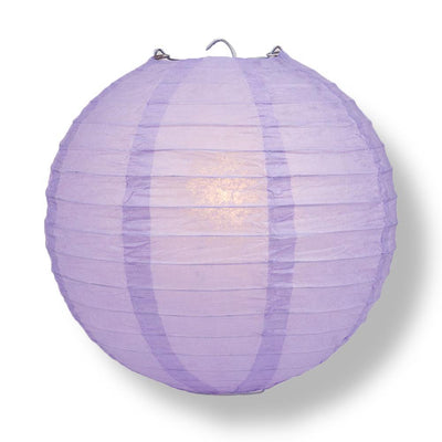 6" Lavender Round Paper Lantern, Even Ribbing, Chinese Hanging Wedding & Party Decoration - AsianImportStore.com - B2B Wholesale Lighting and Decor