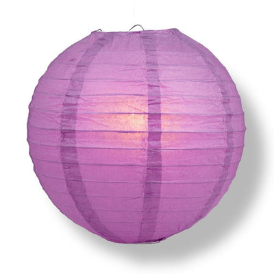 20" Violet / Orchid Round Paper Lantern, Even Ribbing, Chinese Hanging Wedding & Party Decoration - AsianImportStore.com - B2B Wholesale Lighting and Decor