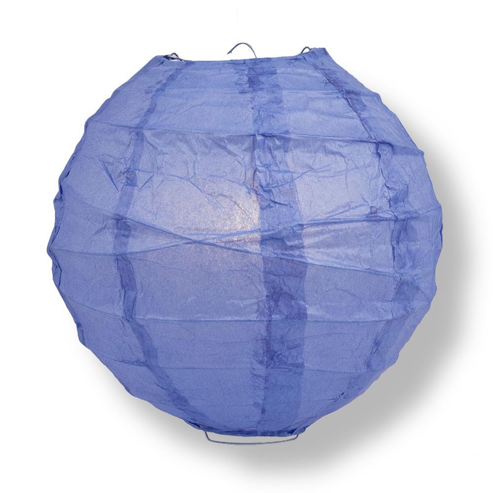 20" Astra Blue / Very Periwinkle Round Paper Lantern, Crisscross Ribbing, Chinese Hanging Wedding & Party Decoration - AsianImportStore.com - B2B Wholesale Lighting and Decor