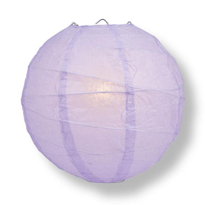 10" Lavender Round Paper Lantern, Crisscross Ribbing, Chinese Hanging Wedding & Party Decoration - AsianImportStore.com - B2B Wholesale Lighting and Decor