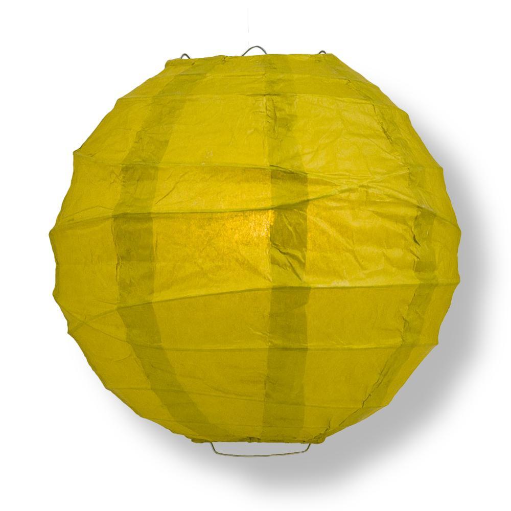 16" Pear Round Paper Lantern, Crisscross Ribbing, Chinese Hanging Wedding & Party Decoration - AsianImportStore.com - B2B Wholesale Lighting and Decor