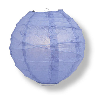 24" Serenity Blue Round Paper Lantern, Crisscross Ribbing, Hanging Decoration - AsianImportStore.com - B2B Wholesale Lighting and Decor