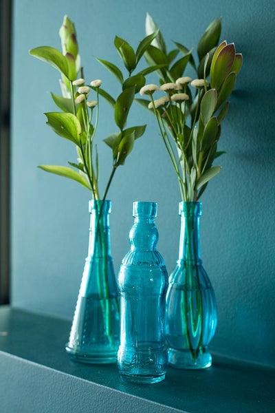 6pc Marguerite Colorful Decorative Vintage Glass Bottles and Flower Vases Wedding Table and Centerpiece Display - AsianImportStore.com - B2B Wholesale Lighting and Decor