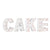 White Marquee Light Word 'Cake' LED Metal Sign (8 Inch, Battery Operated w/ Timer) - AsianImportStore.com - B2B Wholesale Lighting and Decor