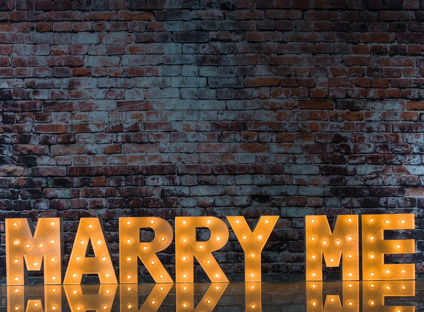  White Marquee Light 'MARRY ME' LED Metal Sign (8 Inch, Battery Operated w/ Timer) - AsianImportStore.com - B2B Wholesale Lighting and Decor