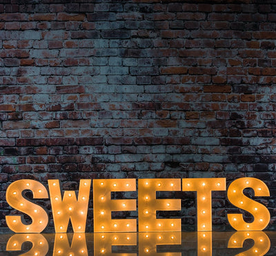 White Marquee Light 'SWEETS' LED Metal Sign (8 Inch, Battery Operated w/ Timer) - AsianImportStore.com - B2B Wholesale Lighting and Decor