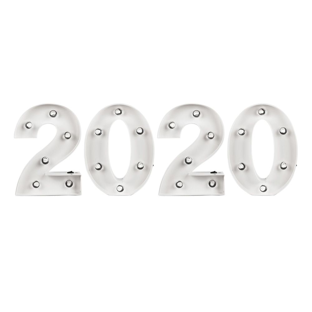 Marquee Light Year '2020' LED Metal Sign (8 Inch, Battery Operated) - AsianImportStore.com - B2B Wholesale Lighting and Decor
