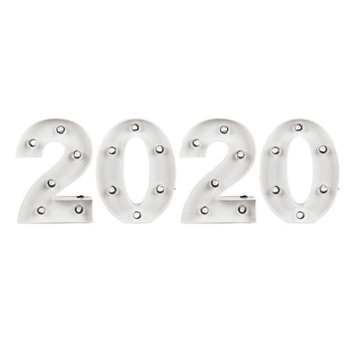 Marquee Light Year '2020' LED Metal Sign (8 Inch, Battery Operated) - AsianImportStore.com - B2B Wholesale Lighting and Decor