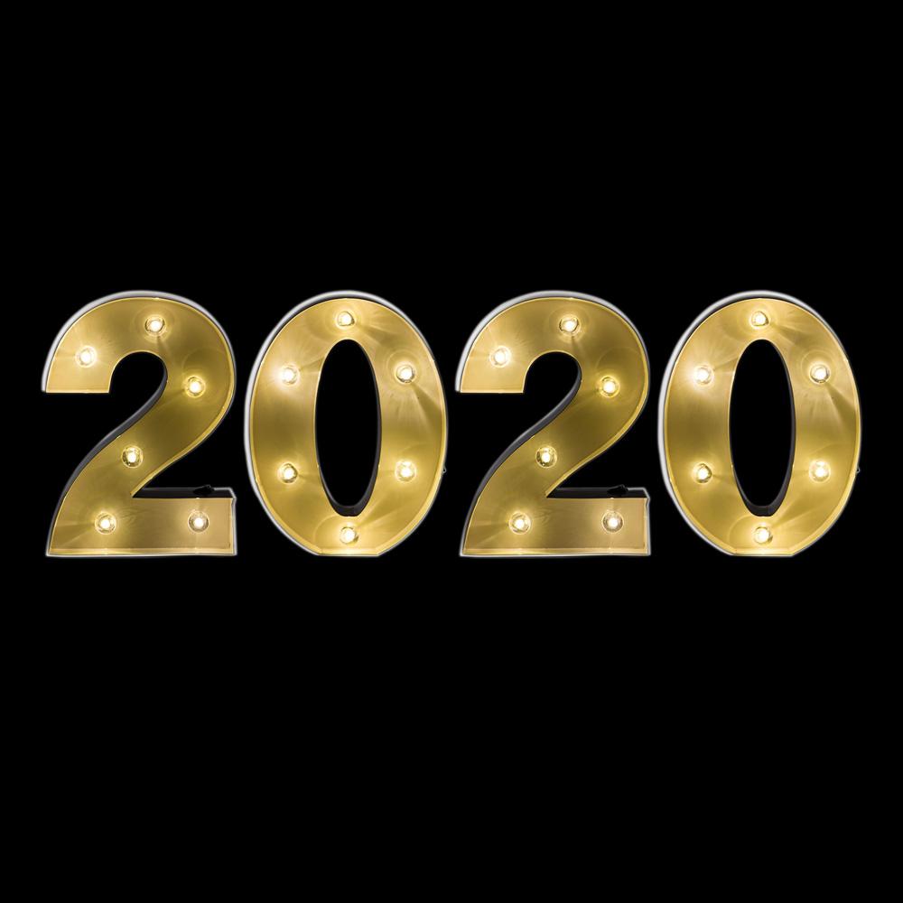 Marquee Light Year '2020' LED Metal Sign (8 Inch, Battery Operated) - AsianImportStore.com - B2B Wholesale Lighting and Decor