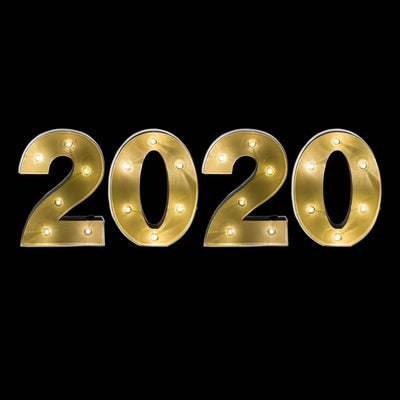 Marquee Light Year '2020' LED Metal Sign (8 Inch, Battery Operated) - AsianImportStore.com - B2B Wholesale Lighting and Decor