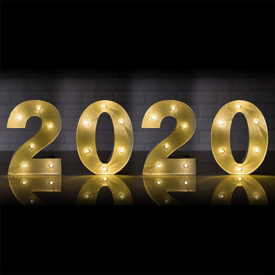Marquee Light Year '2020' LED Metal Sign (8 Inch, Battery Operated) - AsianImportStore.com - B2B Wholesale Lighting and Decor