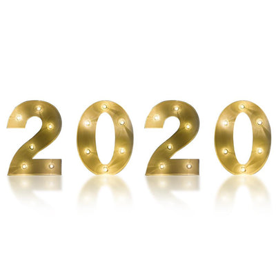 Marquee Light Year '2020' LED Metal Sign (8 Inch, Battery Operated) - AsianImportStore.com - B2B Wholesale Lighting and Decor