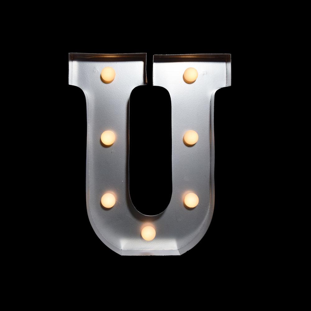  Marquee Light Letter 'U' LED Metal Sign (10 Inch, Battery Operated) - AsianImportStore.com - B2B Wholesale Lighting and Decor