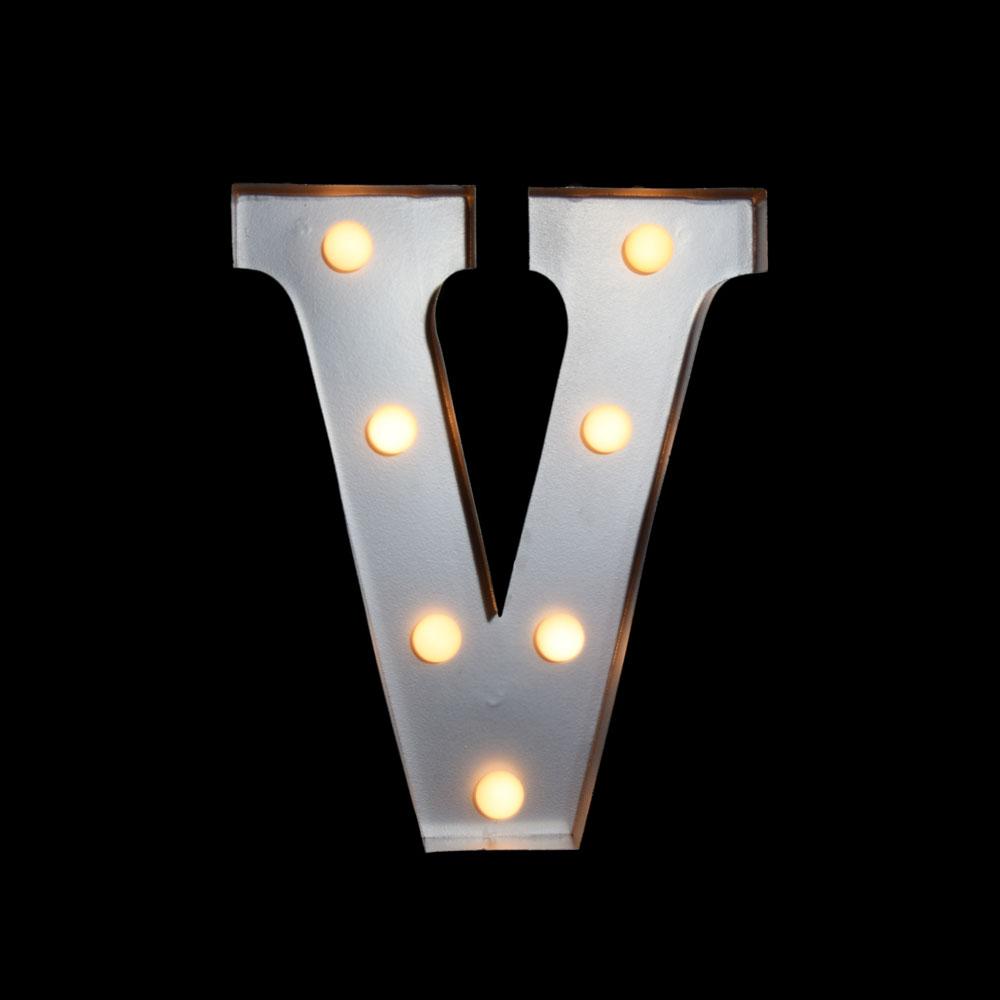  Marquee Light Letter 'V' LED Metal Sign (10 Inch, Battery Operated) - AsianImportStore.com - B2B Wholesale Lighting and Decor
