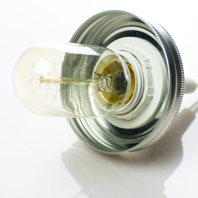Fantado Wide Mouth Mason Jar Pendant Light Cord Kit Lid (Silver, Lid Only) - Asian Import Store.com - B2B Wholesale Lighting & Décor since 2002.