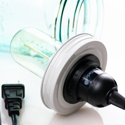 Fantado Wide Mouth Mason Jar Pendant Light Cord Kit Lid (White, Lid Only) - Asian Import Store.com - B2B Wholesale Lighting & Décor since 2002.