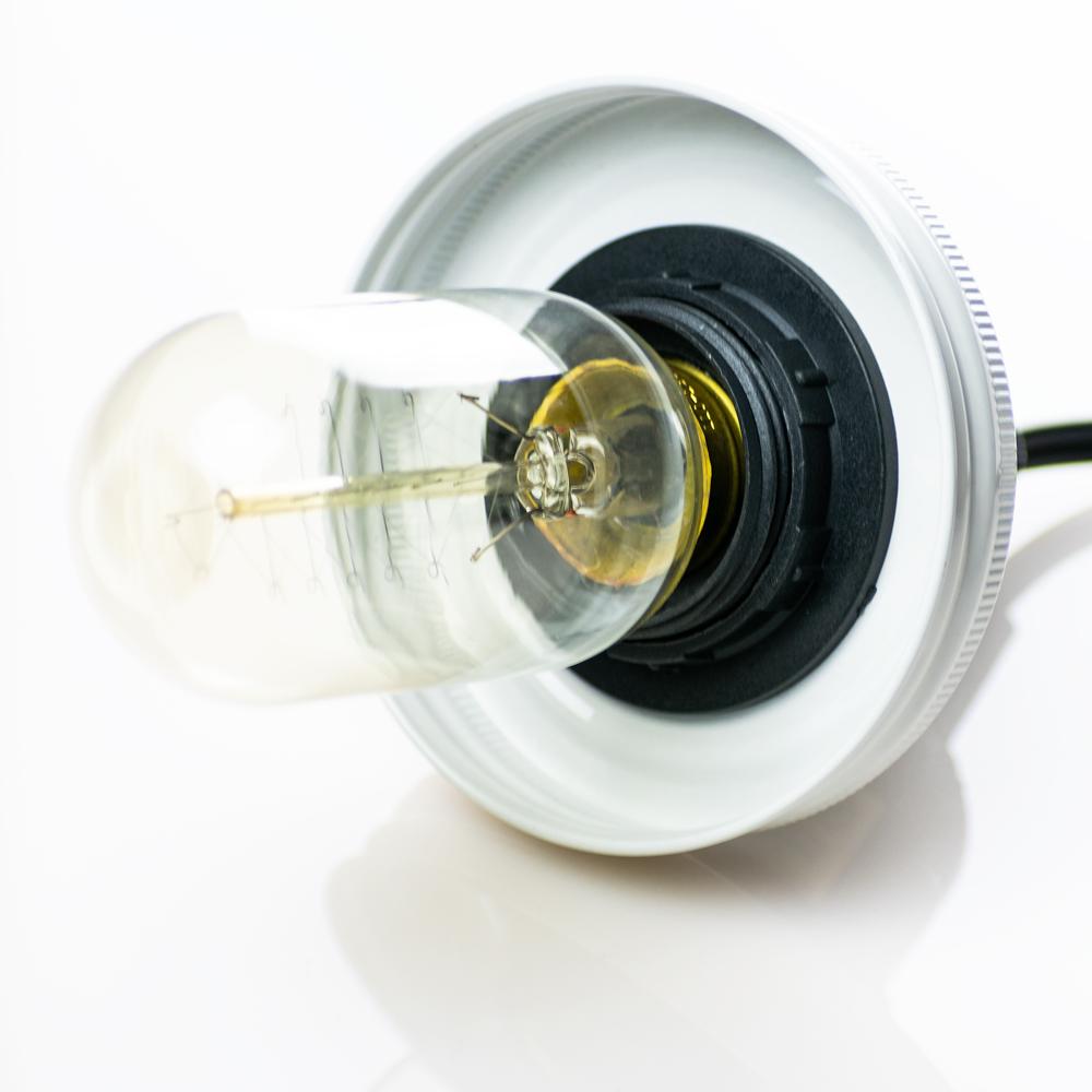 Fantado Wide Mouth Mason Jar Pendant Light Cord Kit Lid (White, Lid Only) - Asian Import Store.com - B2B Wholesale Lighting & Décor since 2002.
