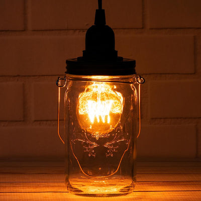 Fantado Mason Jar Pendant Light Kit, Wide Mouth, Black Cord, 15FT - AsianImportStore.com - B2B Wholesale Lighting and Decor