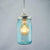Fantado Water Blue Glass Mason Jar Pendant Light Kit, Wide Mouth, Clear Cord, 15FT - AsianImportStore.com - B2B Wholesale Lighting and Decor