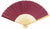 BULK PACK (50) 9" Marsala / Burgundy Wine Silk Hand Fans for Weddings - AsianImportStore.com - B2B Wholesale Lighting and Decor