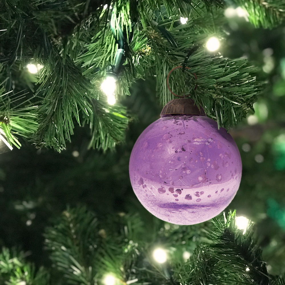 2" Light Purple Ava Mercury Glass Ball Ornament Christmas Holiday Decoration - AsianImportStore.com - B2B Wholesale Lighting & Décor since 2002.